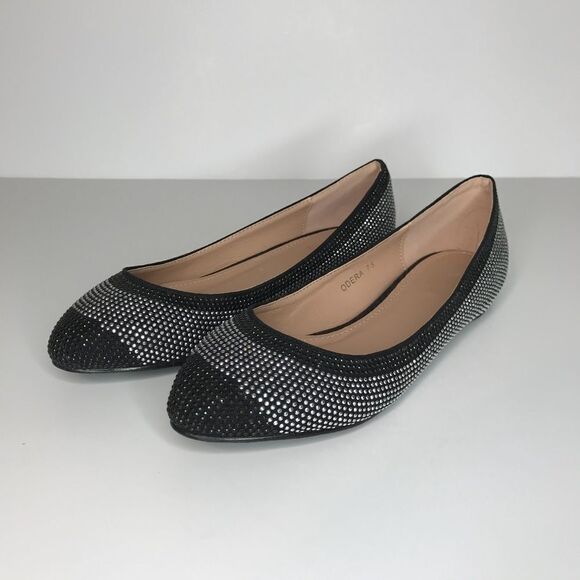 GC Shoes Sz 7.5 Rhinestone embellished ballet flat - Picture 1 of 8